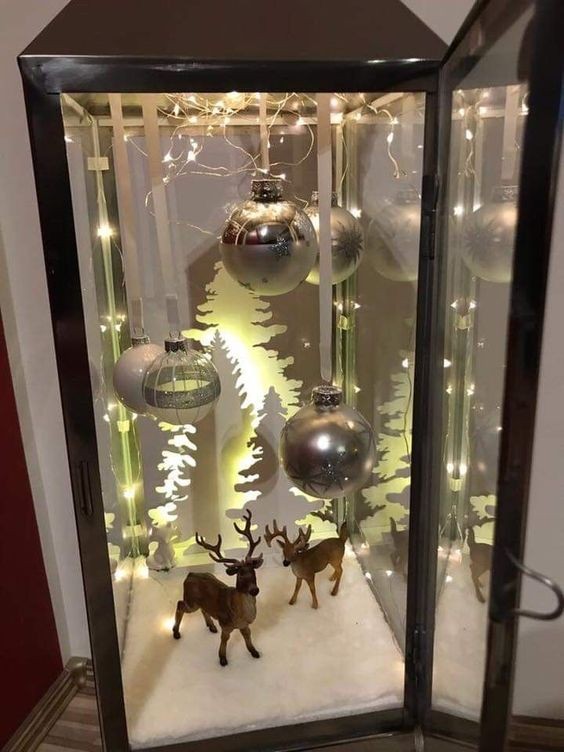 14 Décorations de Noël à faire avec une lanterne 14