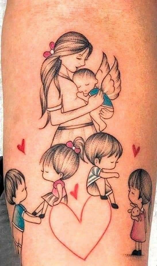 11 idées de tatouages de maman et enfants 4