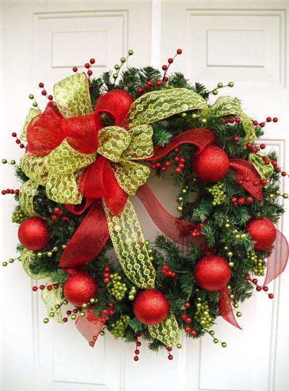 34 belles décorations de Noël pour votre porte 27