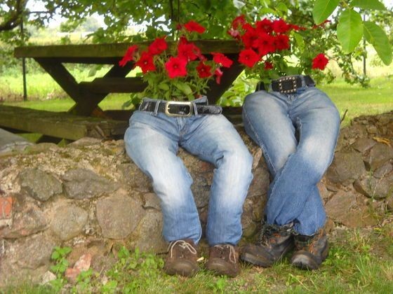 13 idées pour recycler les vieux jeans pour le jardin 11