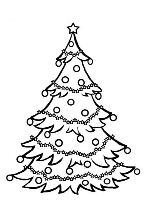 30 Dessins de Sapins de Noël à Imprimer et à Colorier 12