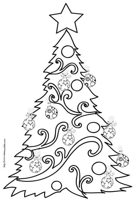 30 Dessins de Sapins de Noël à Imprimer et à Colorier 24