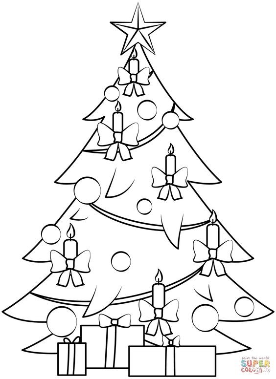 30 Dessins de Sapins de Noël à Imprimer et à Colorier 26