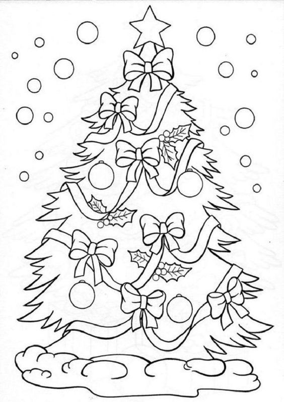 30 Dessins de Sapins de Noël à Imprimer et à Colorier 4