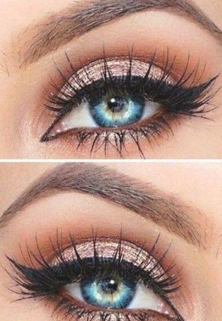 31 maquillages de mariée pour des yeux bleus éblouissants 17