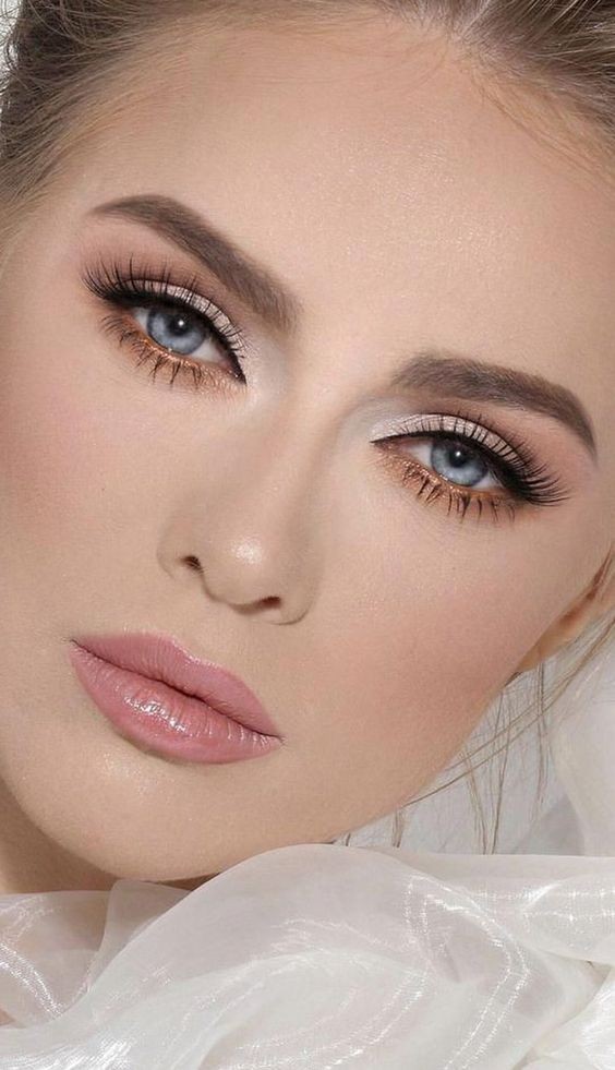 31 maquillages de mariée pour des yeux bleus éblouissants 10