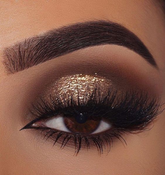 32 maquillages de mariée pour les yeux marrons 17