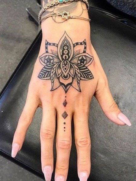Les 50 plus belles idées de tatouages main femme 17