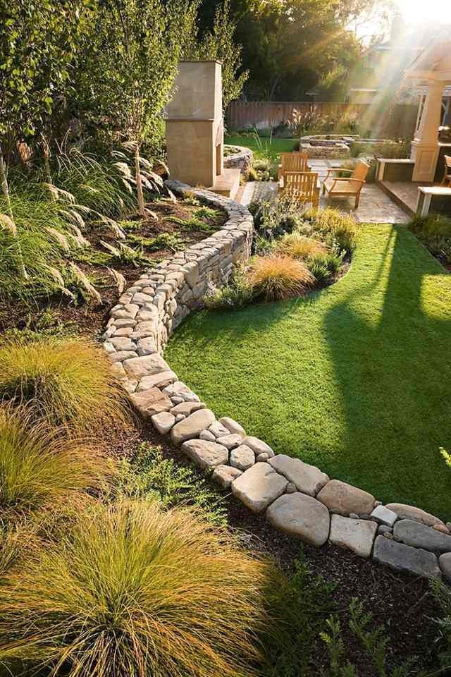 60 top idées de bordures de jardin en pierre 14
