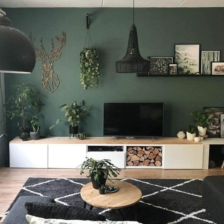 17 idées de décorations d'intérieur vert et bois 15