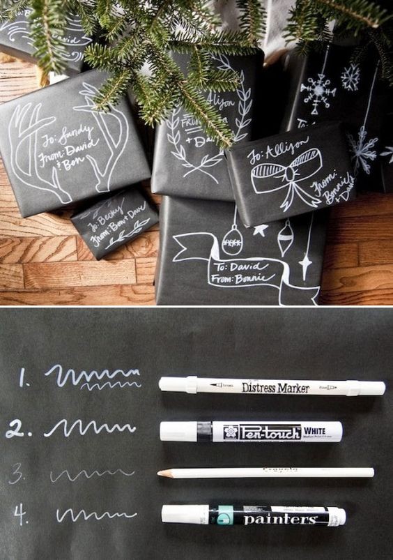 58 idées pour emballer et décorer vos cadeaux de Noël 28