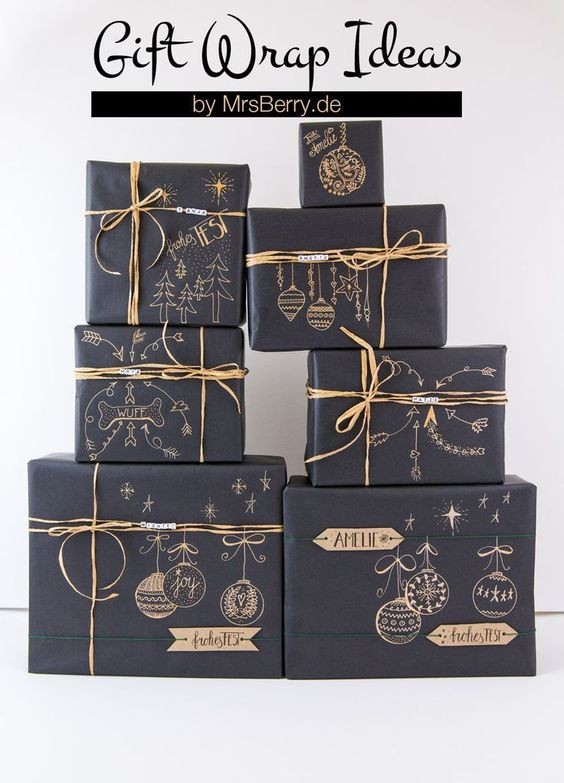58 idées pour emballer et décorer vos cadeaux de Noël 31