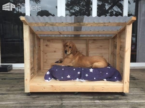 23 idées de lits pour chiens en palettes 10