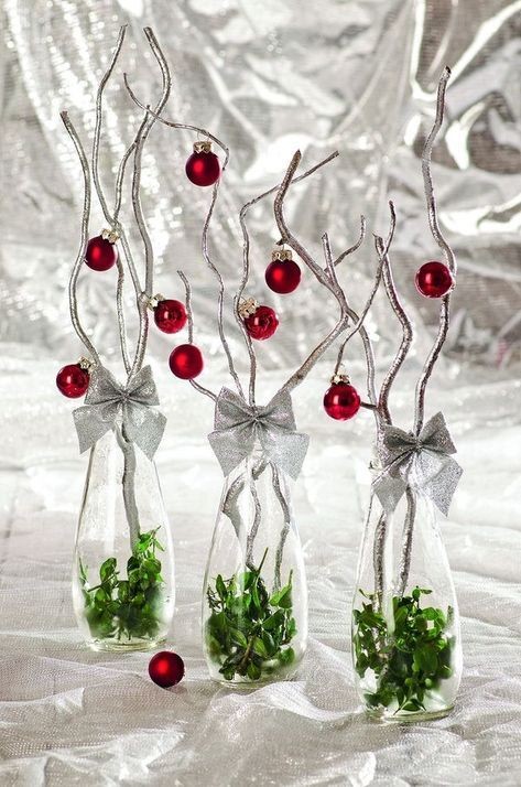17 Centres de table de Noël avec des branches 16 17 Centres de table de Noël avec des branches 16
