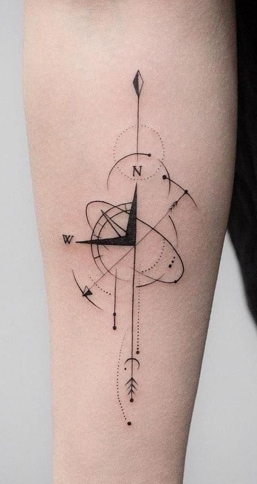 Tatouages boussole : 38 idées pour vous aider à trouver votre voie 5 Tatouages boussole : 38 idées pour vous aider à trouver votre voie 5