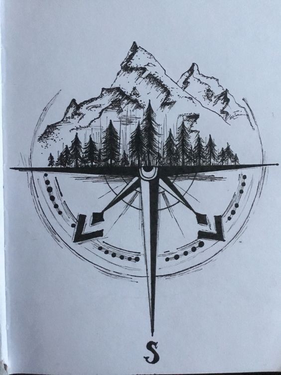 Tatouages boussole : 38 idées pour vous aider à trouver votre voie 27 Tatouages boussole : 38 idées pour vous aider à trouver votre voie 27