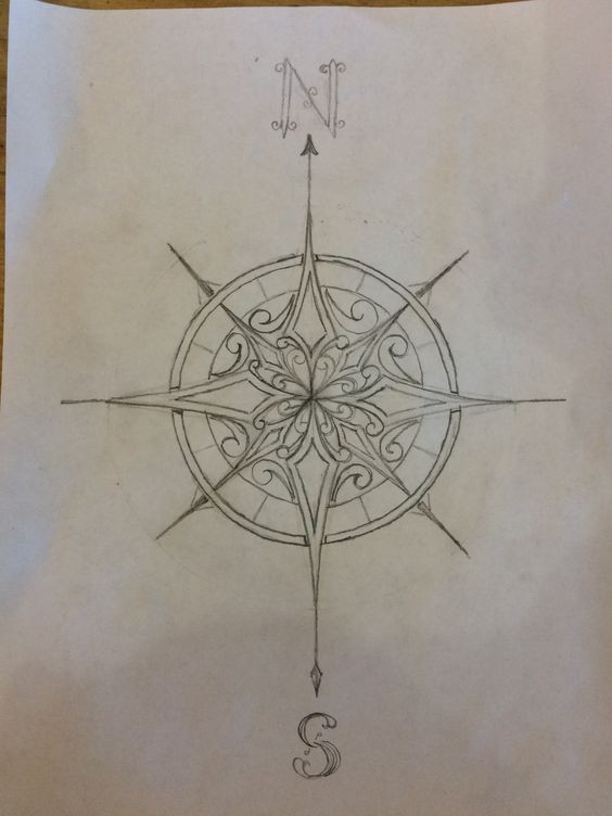 Tatouages boussole : 38 idées pour vous aider à trouver votre voie 31 Tatouages boussole : 38 idées pour vous aider à trouver votre voie 31