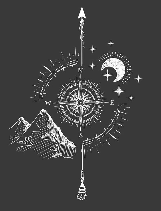 Tatouages boussole : 38 idées pour vous aider à trouver votre voie 15 Tatouages boussole : 38 idées pour vous aider à trouver votre voie 15