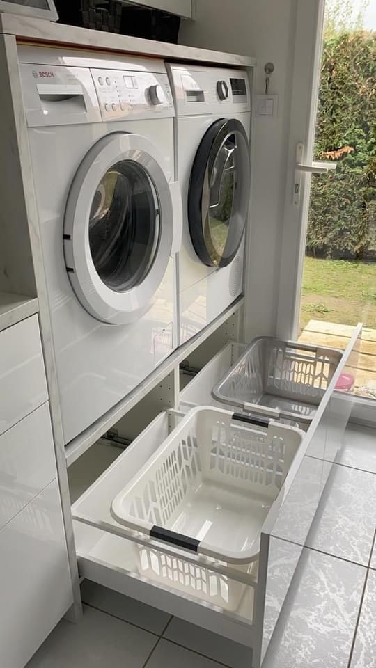 Meuble de Machine à Laver : 31 Idées à Adopter pour Sa Buanderie 13 Meuble de Machine à Laver : 31 Idées à Adopter pour Sa Buanderie 13