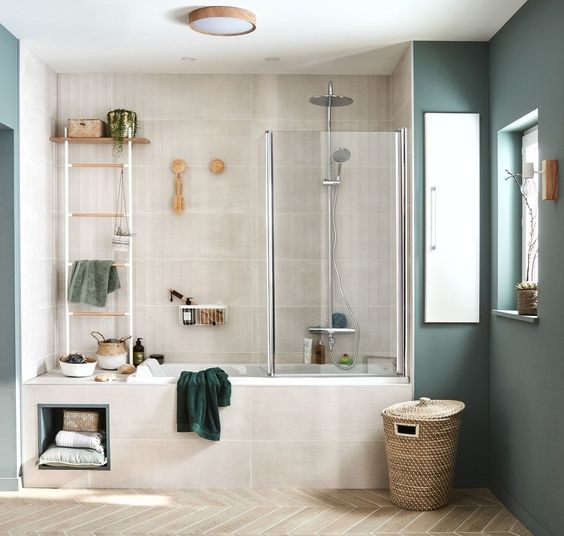Peinture salle de bain : 28 idées de couleurs tendances 18