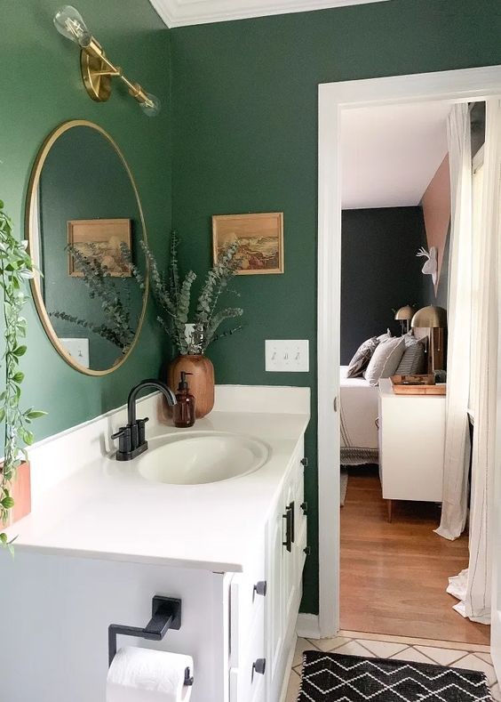 Peinture salle de bain : 28 idées de couleurs tendances 1