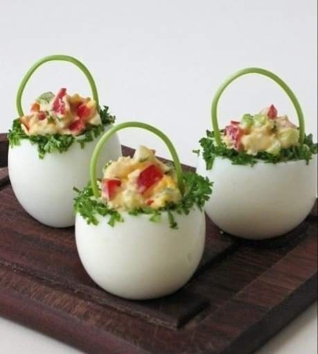 17 idées de présentation des salades d'œufs de façon rigolote 7 17 idées de présentation des salades d'œufs de façon rigolote 7