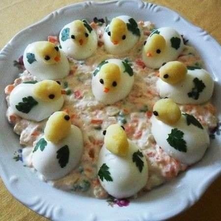 17 idées de présentation des salades d'œufs de façon rigolote 10