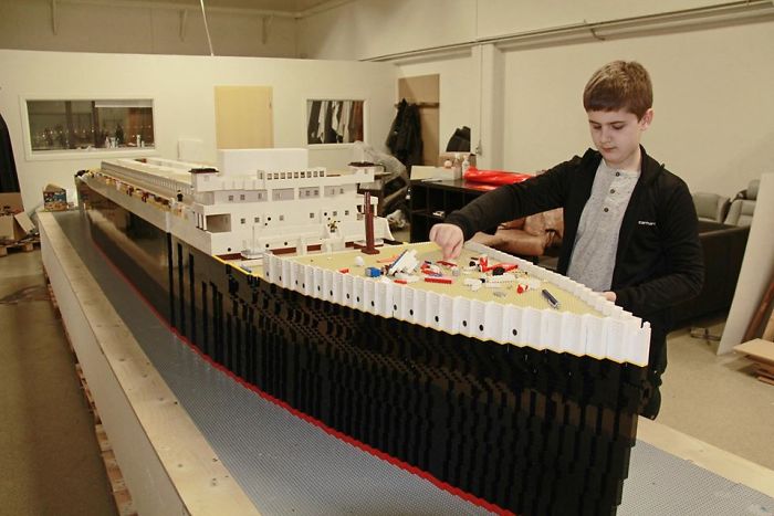 Boy with Autism Builds World's Largest LEGO Titanic Replica