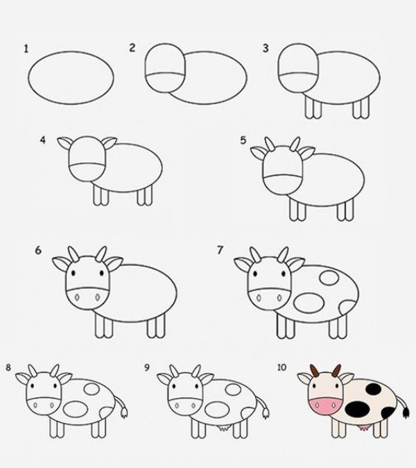 15 animaux faciles à dessiner avec des tutoriels étape par étape 8