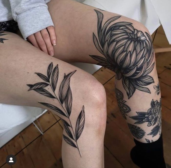 21 tatouages de genoux qui vous rendront irrésistible 6