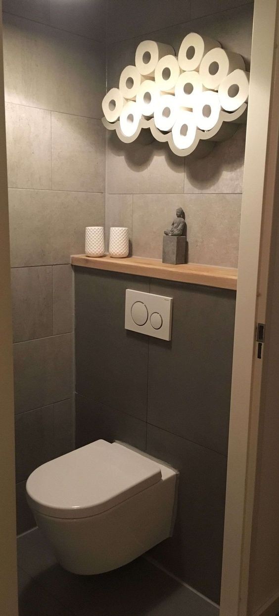 9 idées de décorations de toilettes suspendus 3