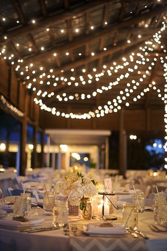 10 déco de mariage diy avec des guirlandes lumineuses 2