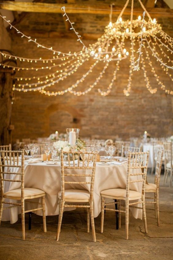 10 déco de mariage diy avec des guirlandes lumineuses 7