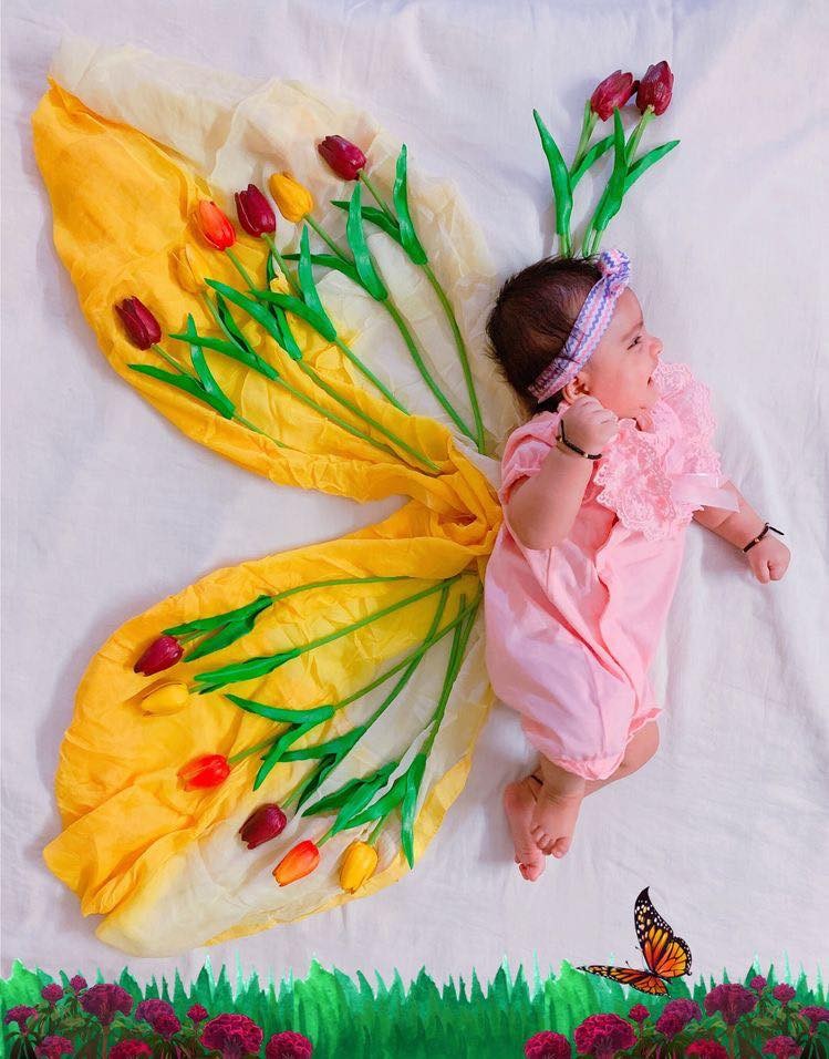 10 jolies idées pour prendre des photos originales de votre bébé avec des couvertures et des draps 1