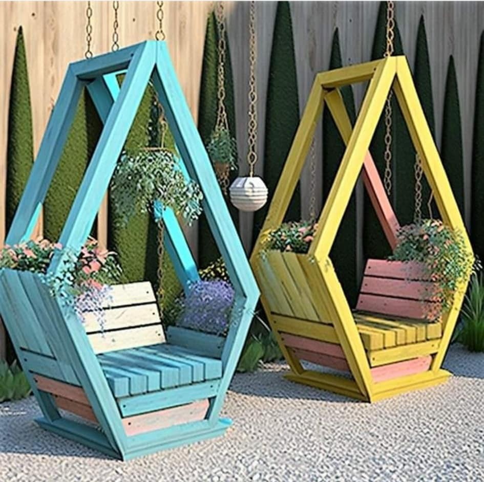 15 Idées pour décorer un petit jardin avec des palettes 11