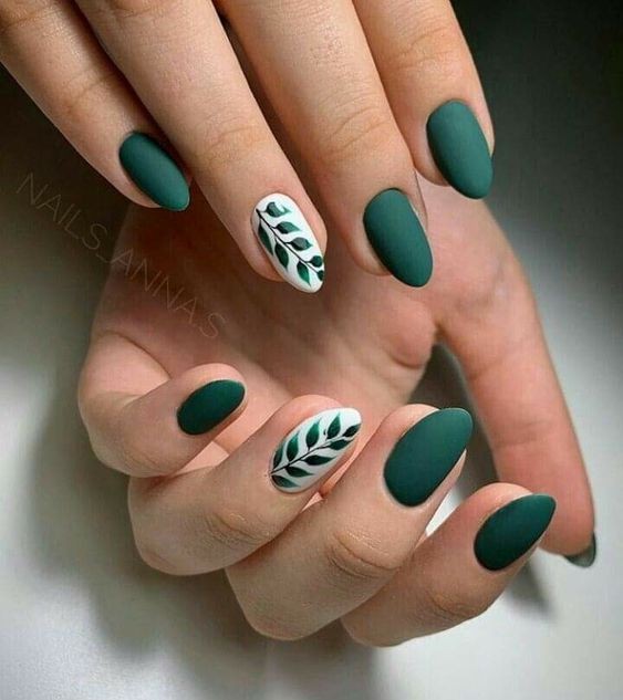 19 top idées vernis à ongles vert sapin 17