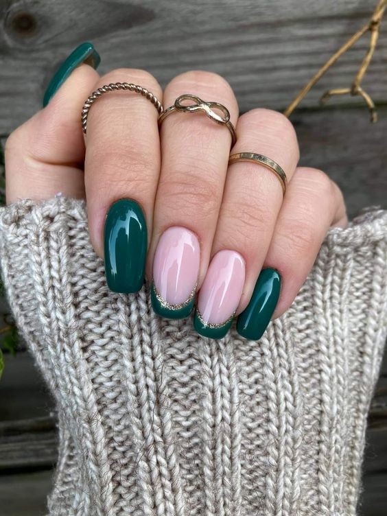 19 top idées vernis à ongles vert sapin 8