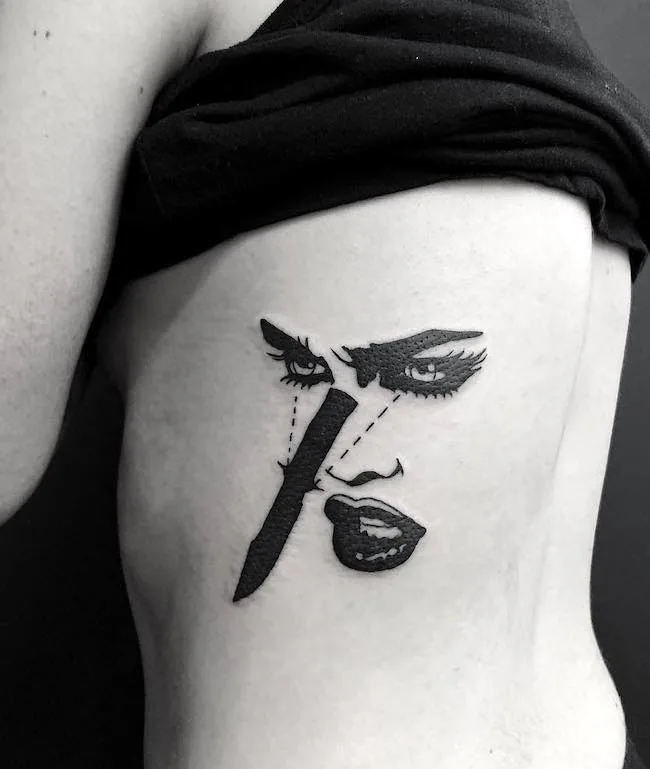 50 tatouages étonnants pour femmes, dignes d'un dur à cuire 2 The deadly glare _ badass tattoo for women by @johnnygloom - Stunning Badass Tattoos For Women