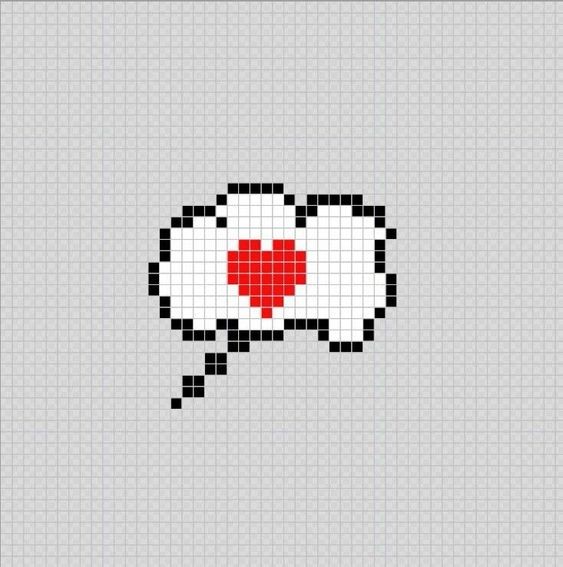 29 top idées de pixel art amour 22