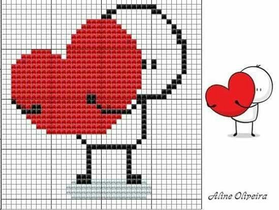 29 top idées de pixel art amour 23
