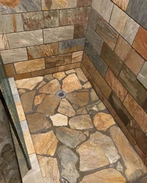 24 Décorations rustiques de murs et sols pour salles de bain 2