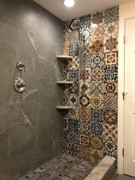 24 Décorations rustiques de murs et sols pour salles de bain 15