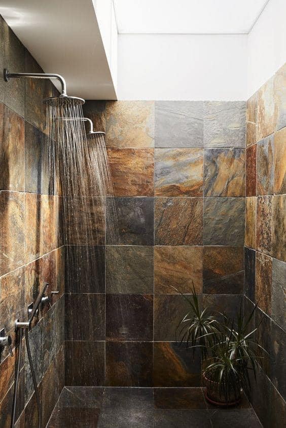 24 Décorations rustiques de murs et sols pour salles de bain 16