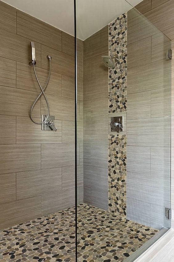 24 Décorations rustiques de murs et sols pour salles de bain 17
