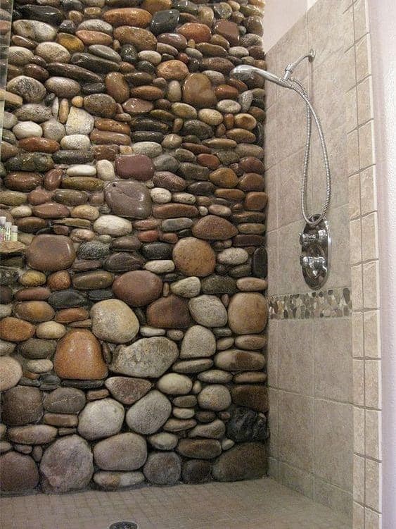 24 Décorations rustiques de murs et sols pour salles de bain 18