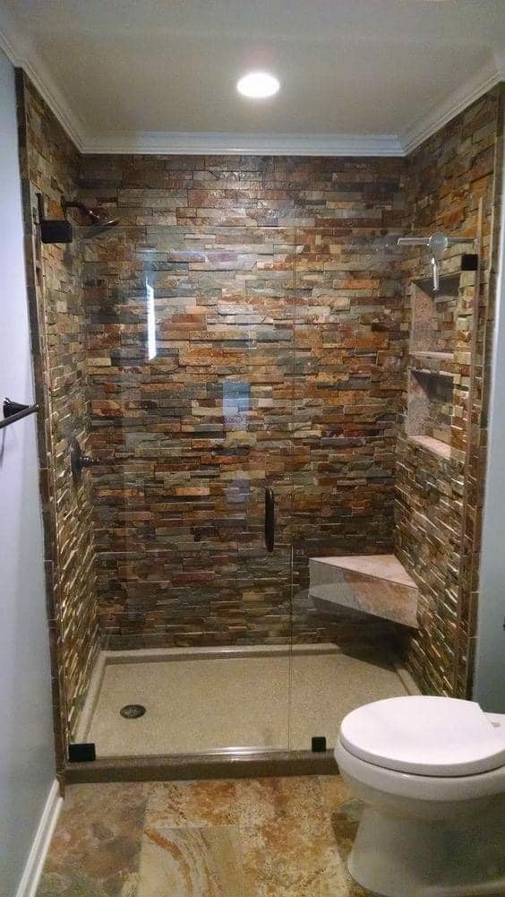 24 Décorations rustiques de murs et sols pour salles de bain 20