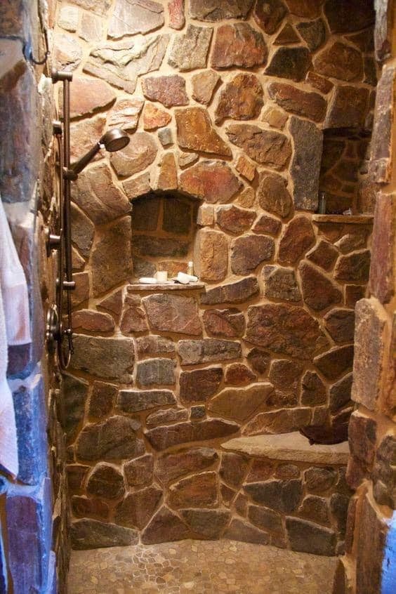 24 Décorations rustiques de murs et sols pour salles de bain 7