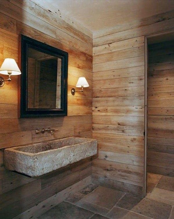 24 Décorations rustiques de murs et sols pour salles de bain 9