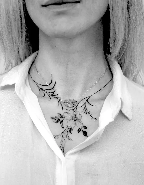 50 tatouages étonnants pour femmes, dignes d'un dur à cuire 27 Stunning neck floral tattoo by @tritoan_7th- Stunning Badass Tattoos For Women