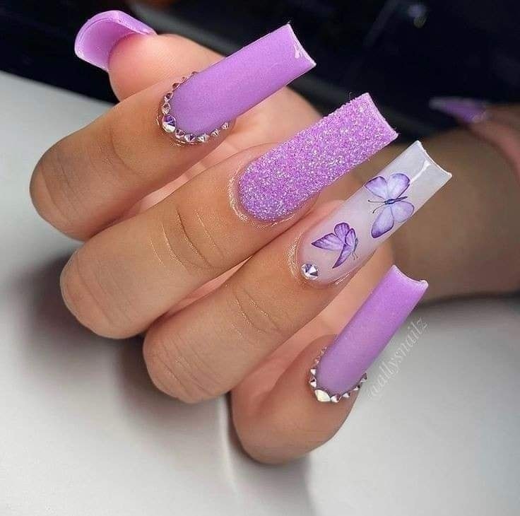 28 Nails art pour des Ongles dans les tons Violet 9